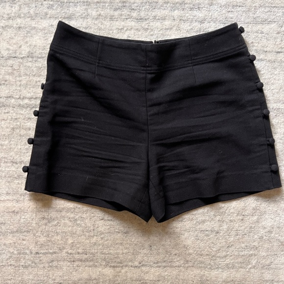 Club Monaco Black Shorts with Button Detail - Picture 1 of 5